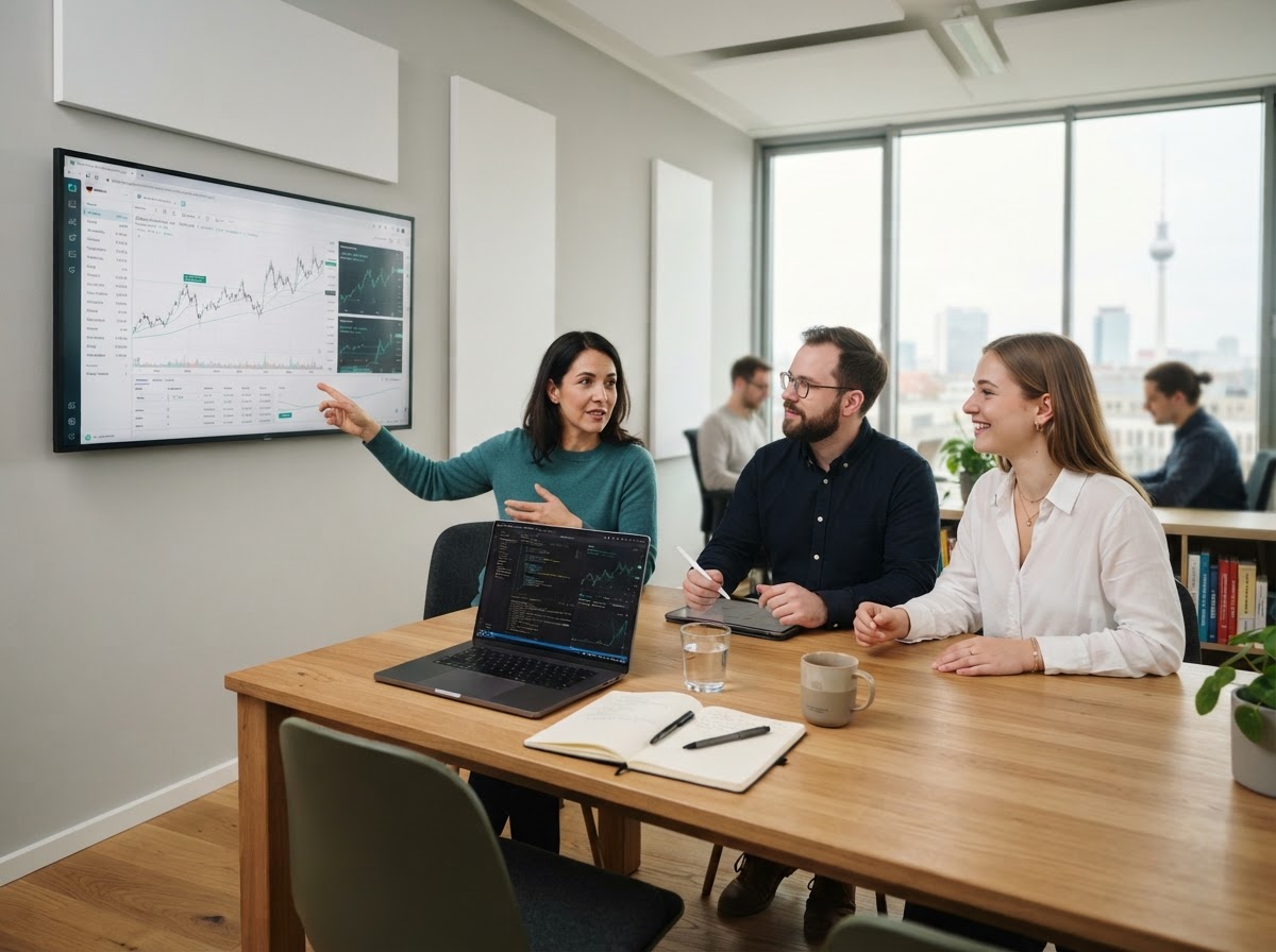 Zivun Marovela Team bei der Analyse von Marktdaten